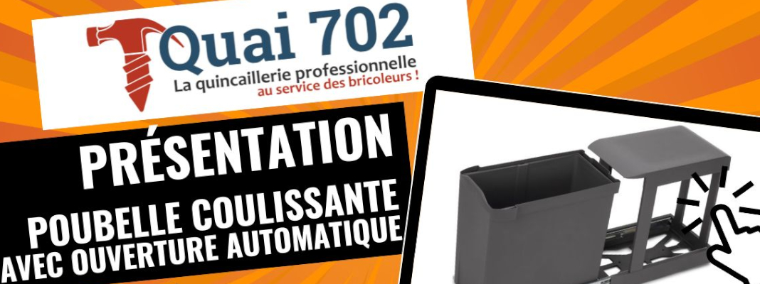 Poubelle coulissante 30L avec ouverture automatique – Compacte et pratique | Zoom produit avec Lucie