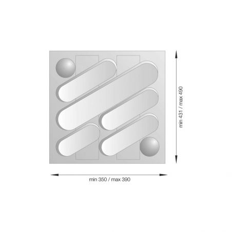 Range-couverts Design Gris aluminium pour caisson de 450 mm Range-couverts Design Gris aluminium pour caisson de 450 mm