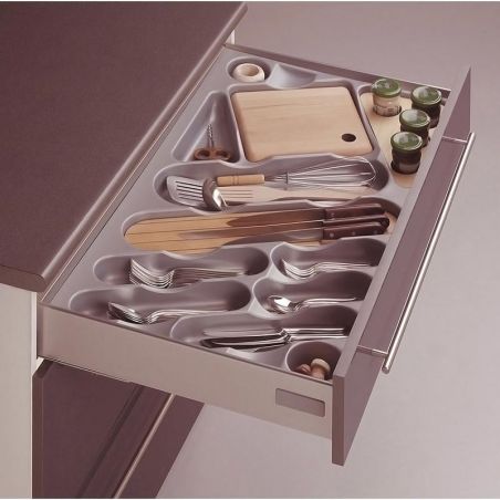 Range-couverts Design Gris aluminium pour caisson de 600 mm Range-couverts Design Gris aluminium pour caisson de 600 mm