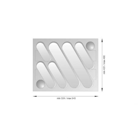 Range-couverts Design Gris aluminium pour caisson de 600 mm Range-couverts Design Gris aluminium pour caisson de 600 mm
