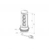Borne multiprise escamotable 3 prises Borne multiprise escamotable 3 prises