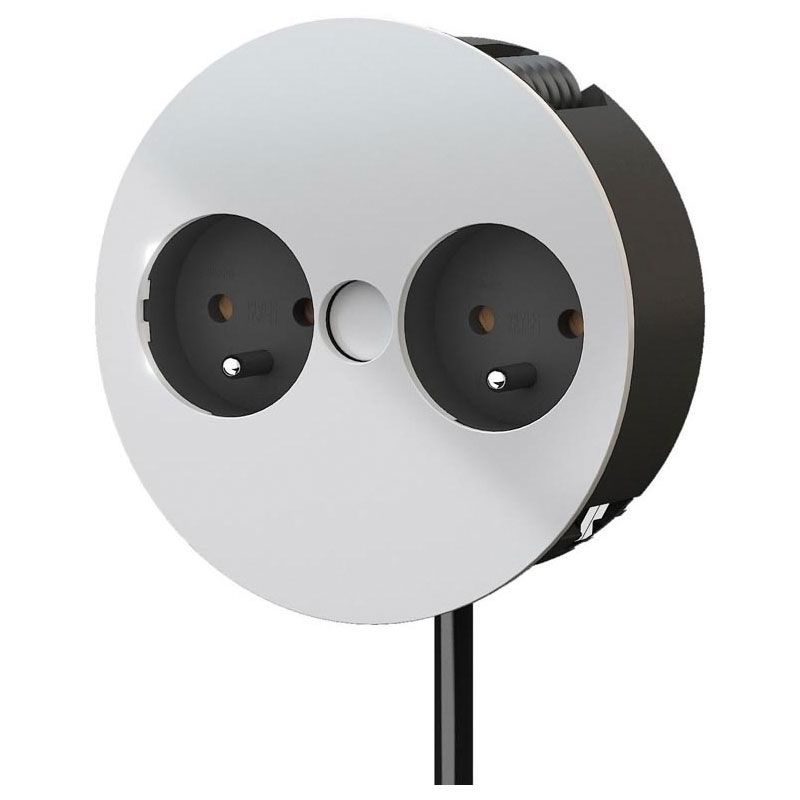 Bloc prises Twist Blanc 2 prises