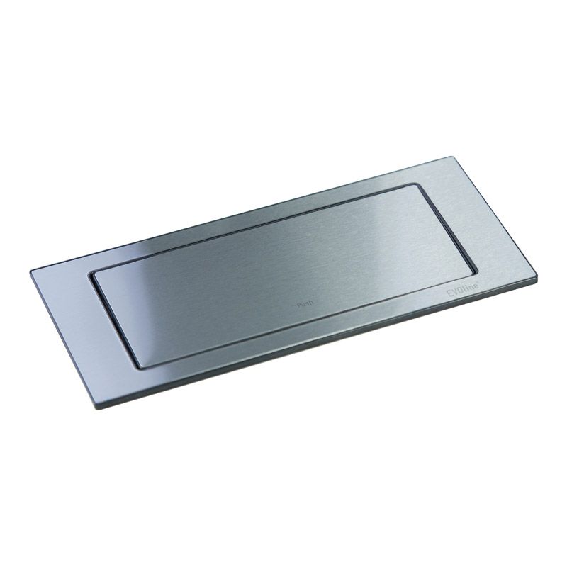 Bloc prises rotatif Inox brossé 2 prises + 1 USB