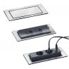 Bloc prises rotatif Noir brillant 2 prises + 1 USB Bloc prises rotatif Noir brillant 2 prises + 1 USB