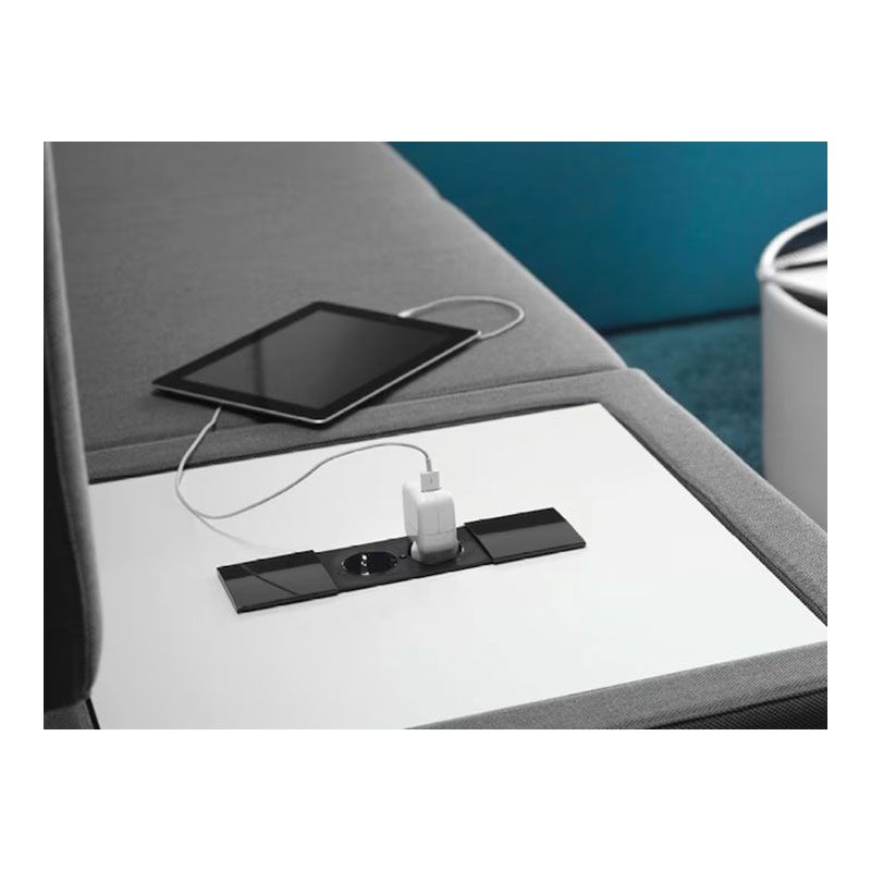 Cache plastique Noir pour bloc prise Due