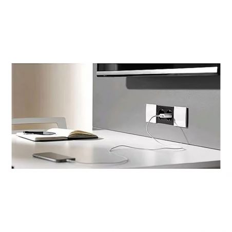 Cache plastique Blanc pour bloc prise Due Cache plastique Blanc pour bloc prise Due