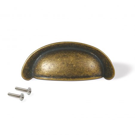 Poignée Marrakech, L 77 mm, entraxe 64 mm, Bronze Poignée Marrakech, L 77 mm, entraxe 64 mm, Bronze