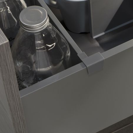 Lot de séparateurs pour intérieur de tiroirs Vertex et Concept pour caisson de 900 mm, Gris anthracite Lot de séparateurs pour intérieur de tiroirs Vertex et Concept pour caisson de 900 mm, Gris anthracite