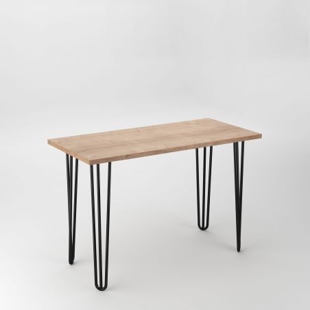 Lot de 4 pieds Hairpin 3 barres pour table, hauteur 710 mm, Noir Lot de 4 pieds Hairpin 3 barres pour table, hauteur 710 mm, Noir