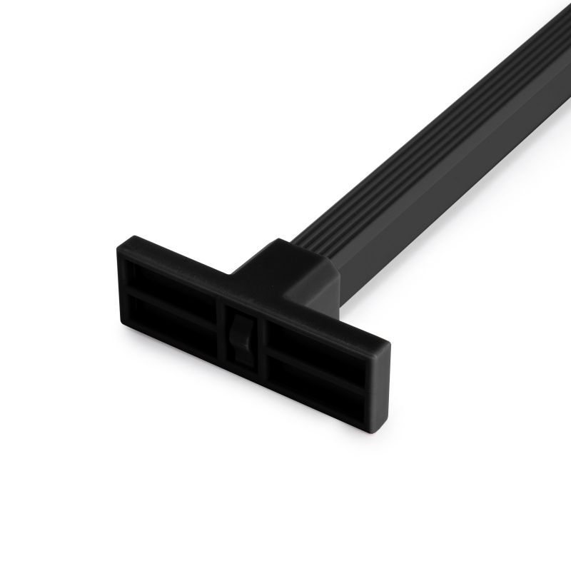 Kit porte pantalons 7 tringles sur coulisses avec 2 bacs de rangement pour caisson de 900 mm, Noir