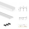 Kit pour Placard 2 portes coulissantes avec ouverture et fermeture amorties, panneaux épaisseur 16mm non inclus, Blanc Kit pour Placard 2 portes coulissantes avec ouverture et fermeture amorties, panneaux épaisseur 16mm non inclus, Blanc