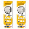 Kit pour Placard 2 portes coulissantes avec ouverture et fermeture amorties, panneaux épaisseur 16mm non inclus, Blanc Kit pour Placard 2 portes coulissantes avec ouverture et fermeture amorties, panneaux épaisseur 16mm non inclus, Blanc