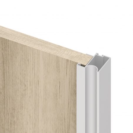Kit pour Placard 2 portes coulissantes avec ouverture et fermeture amorties, panneaux épaisseur 16mm non inclus, Blanc Kit pour Placard 2 portes coulissantes avec ouverture et fermeture amorties, panneaux épaisseur 16mm non inclus, Blanc