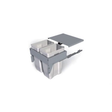 Poubelle coulissante suspendue 70L 2 bacs Poubelle coulissante suspendue 70L 2 bacs