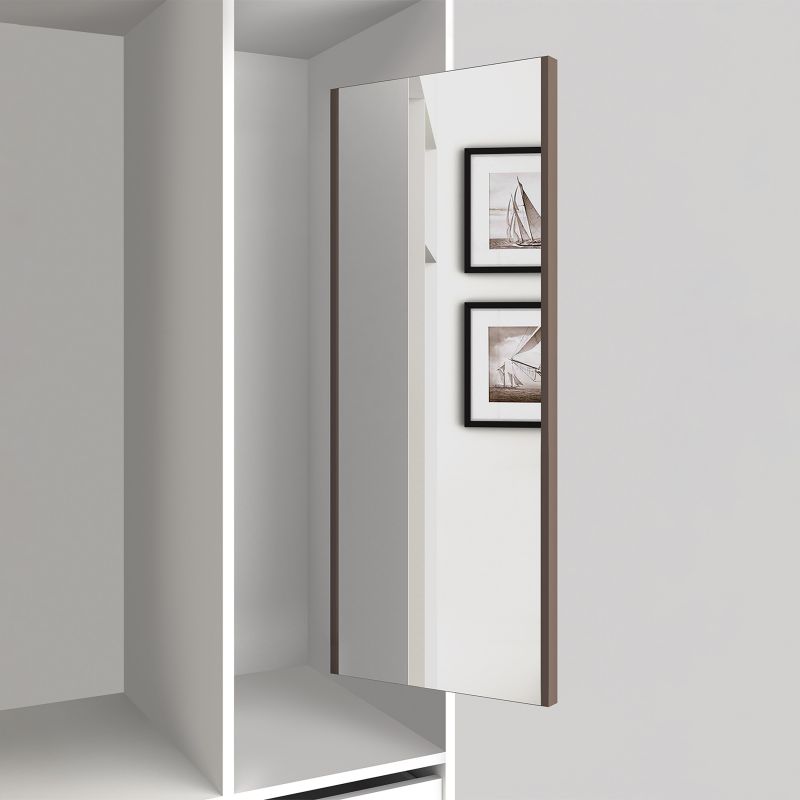 Miroir extractible pour intérieur d'armoire, Moka