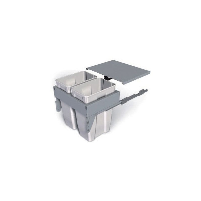 Poubelle coulissante suspendue 60L 2 bacs Poubelle coulissante suspendue 60L 2 bacs