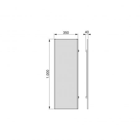 Miroir extractible pour intérieur d'armoire, Moka