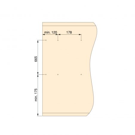 Miroir extractible pour intérieur d'armoire, Moka