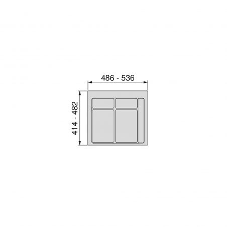 Base Recycle pour poubelles de tiroir, 2 emplacements, Gris anthracite