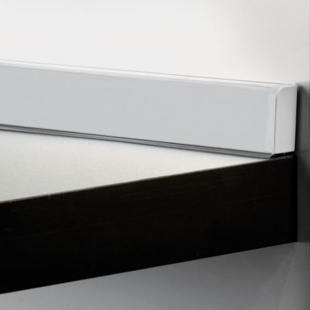 Lot de 2 profils d'étanchéité Miniline avec accessoires de montage, longueur 2,35m, Anodisé satiné Lot de 2 profils d'étanchéité Miniline avec accessoires de montage, longueur 2,35m, Anodisé satiné
