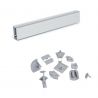 Lot de 2 profils d'étanchéité Miniline avec accessoires de montage, longueur 2,35m, Anodisé satiné Lot de 2 profils d'étanchéité Miniline avec accessoires de montage, longueur 2,35m, Anodisé satiné