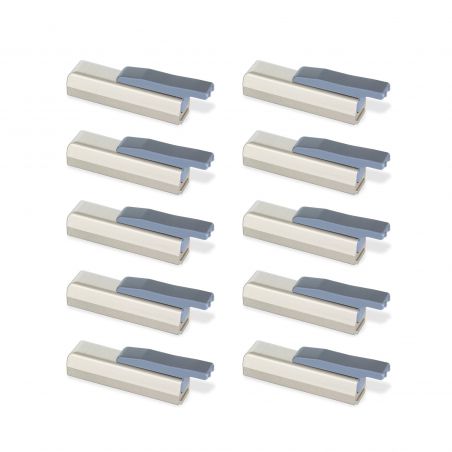 Lot de 10 pistons d'amortisseur de porte battante Mildy, Fermeture souple, Nickelé mat Lot de 10 pistons d'amortisseur de porte battante Mildy, Fermeture souple, Nickelé mat
