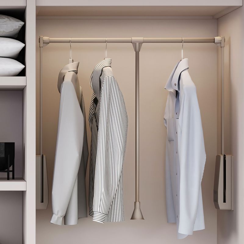 Penderie rabattable Hang pour armoire de largeur 450 à 600 mm, Gris