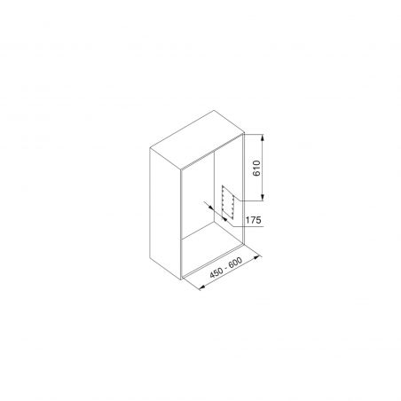 Penderie rabattable Hang pour armoire de largeur 450 à 600 mm, Gris