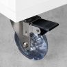 Lot de 4 Roulettes transparentes Slip avec platine de montage, Ø 75 mm Lot de 4 Roulettes transparentes Slip avec platine de montage, Ø 75 mm