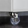 Lot de 4 Roulettes transparentes Slip avec platine de montage, Ø 75 mm Lot de 4 Roulettes transparentes Slip avec platine de montage, Ø 75 mm