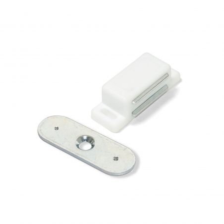 Lot de 20 Loqueteaux magnétiques, Blanc Lot de 20 Loqueteaux magnétiques, Blanc