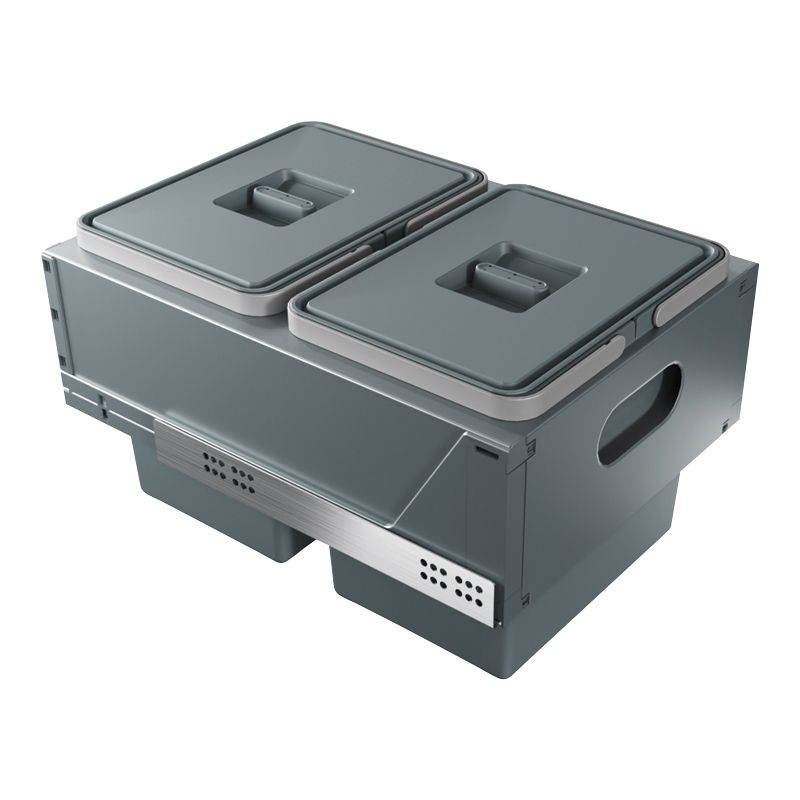 Poubelle coulissante suspendue 30L 2 bacs