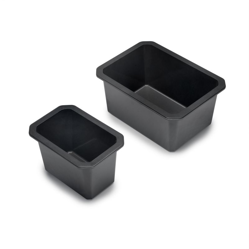 Kit de 4 bacs de rangement pour tiroirs de salle de bain, Gris anthracite