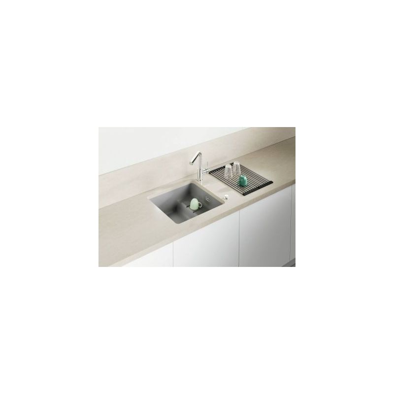 PickUP U - Lot Bac à encastrer par le bas, ardoise et mitigeur Arco 2, chromé