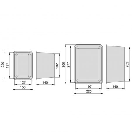 Kit de 4 bacs de rangement pour tiroirs de salle de bain, Gris anthracite