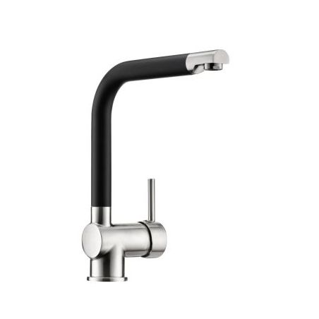Singoli 600 - Lot Bac à encastrer par le bas, granite nero et mitigeur Drive 1S, acier inox/noir Singoli 600 - Lot Bac à encastrer par le bas, granite nero et mitigeur Drive 1S, acier inox/noir