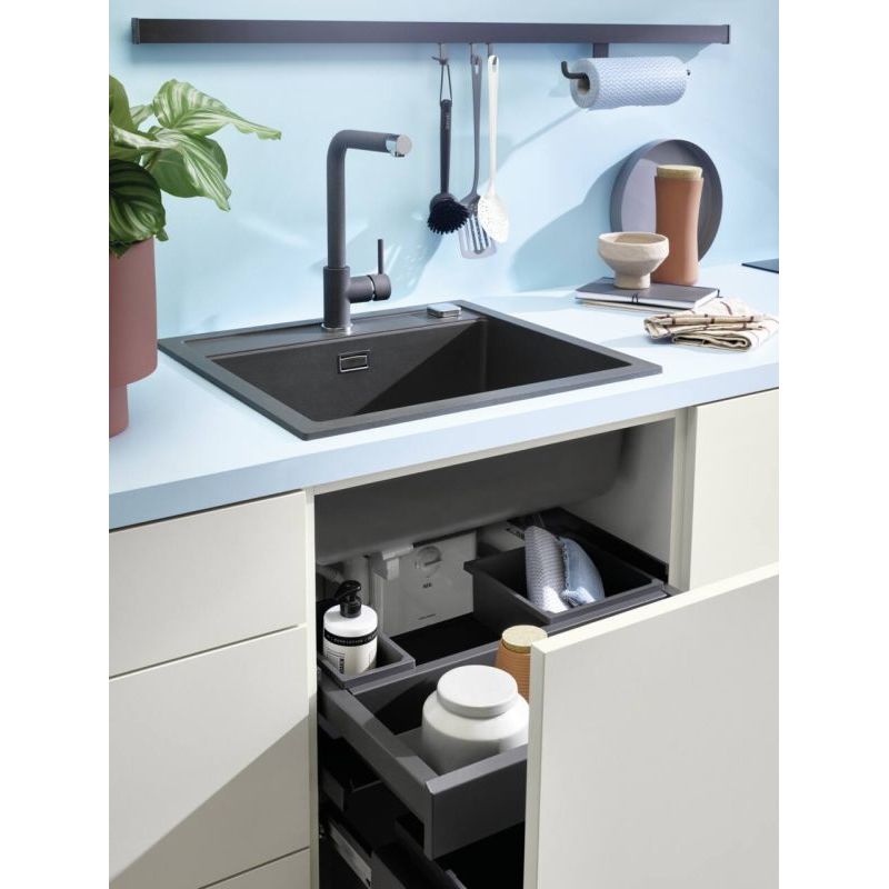 Angola 56, Evier encastrable, granite metallico