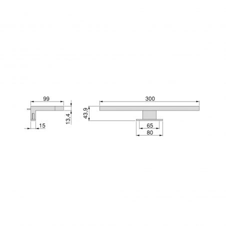 Spot LED pour miroir de salle de bain Virgo (AC 230V 50Hz), 6 W, Chromé