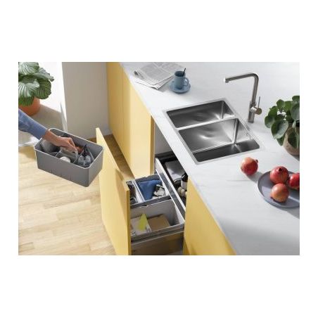 Corno Piu PFU11, Evier encastrable bac à droite, acier inox Corno Piu PFU11, Evier encastrable bac à droite, acier inox