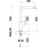 Lot Corno Piu PFU11, Evier encastrable bac à gauche avec robinetterie Mio 3 Lot Corno Piu PFU11, Evier encastrable bac à gauche avec robinetterie Mio 3