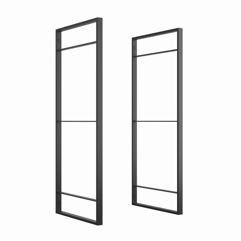 Jeu de 2 structures Lader pour étagère, hauteur 830mm, Noir