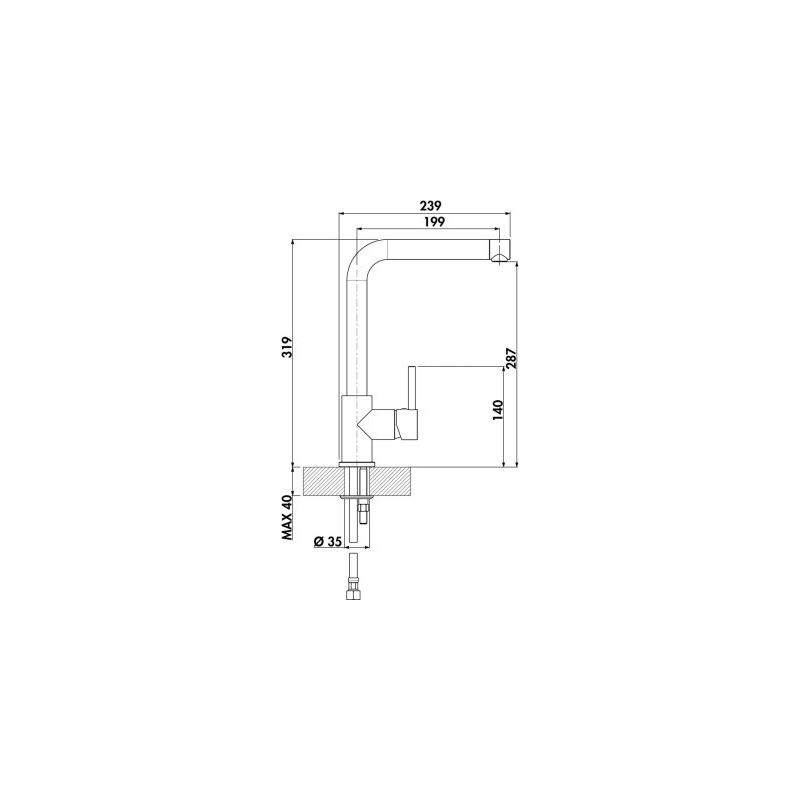 Lot Corto 780, Evier encastrable avec Robinetterie haute pression Gramix 1, Granite concrete