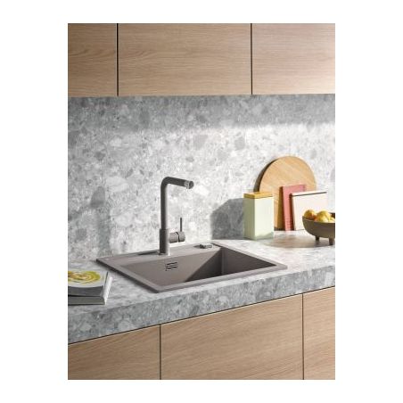 Lot Corto 780, Evier encastrable avec Robinetterie haute pression Gramix 1, Granite concrete Lot Corto 780, Evier encastrable avec Robinetterie haute pression Gramix 1, Granite concrete