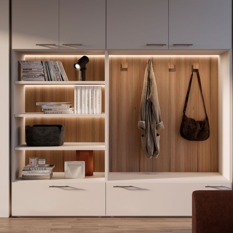 Poignée Orlando, L 528 mm, entraxe 448 mm, Nickel satiné