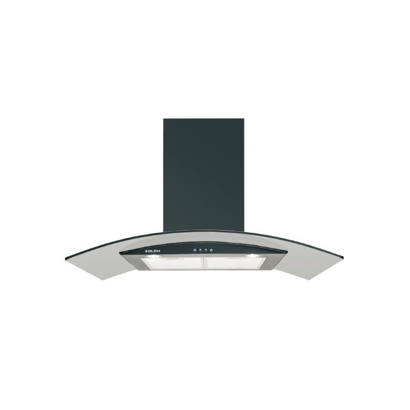 Hotte décorative murale Soft 900mm, Noir