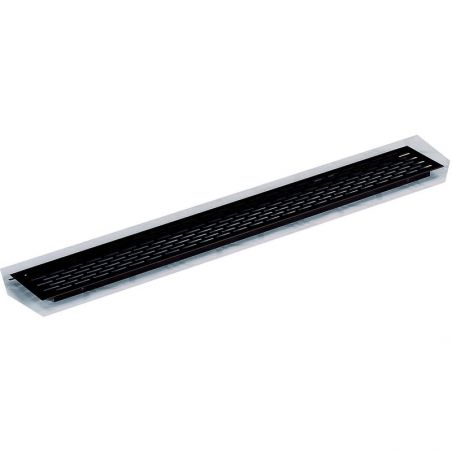 Grille d'aération aluminium, 550 x 70 mm, Noir Grille d'aération aluminium, 550 x 70 mm, Noir