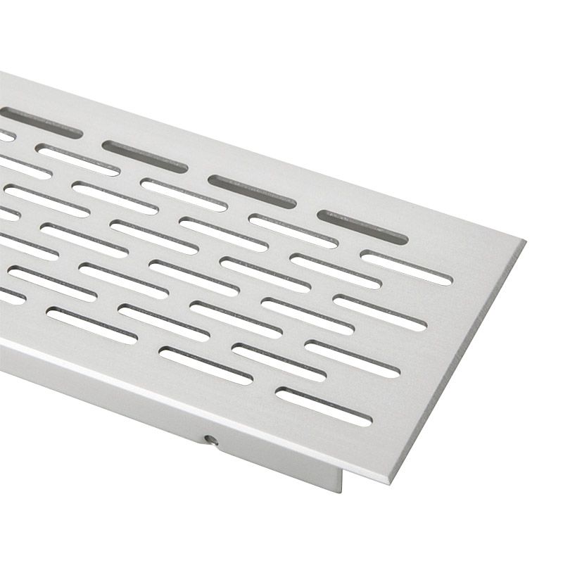 Grille d'aération aluminium, 224 x 58 mm, Argent