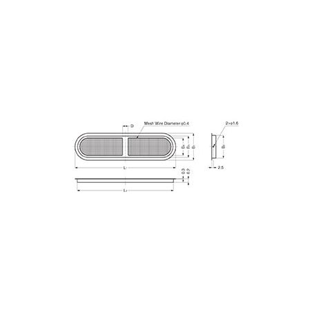 Grille d'aération Inox