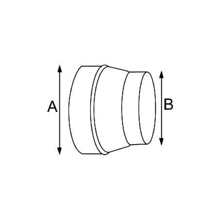 Réduction de conduit, diamètre 150/125mm, PVC Réduction de conduit, diamètre 150/125mm, PVC