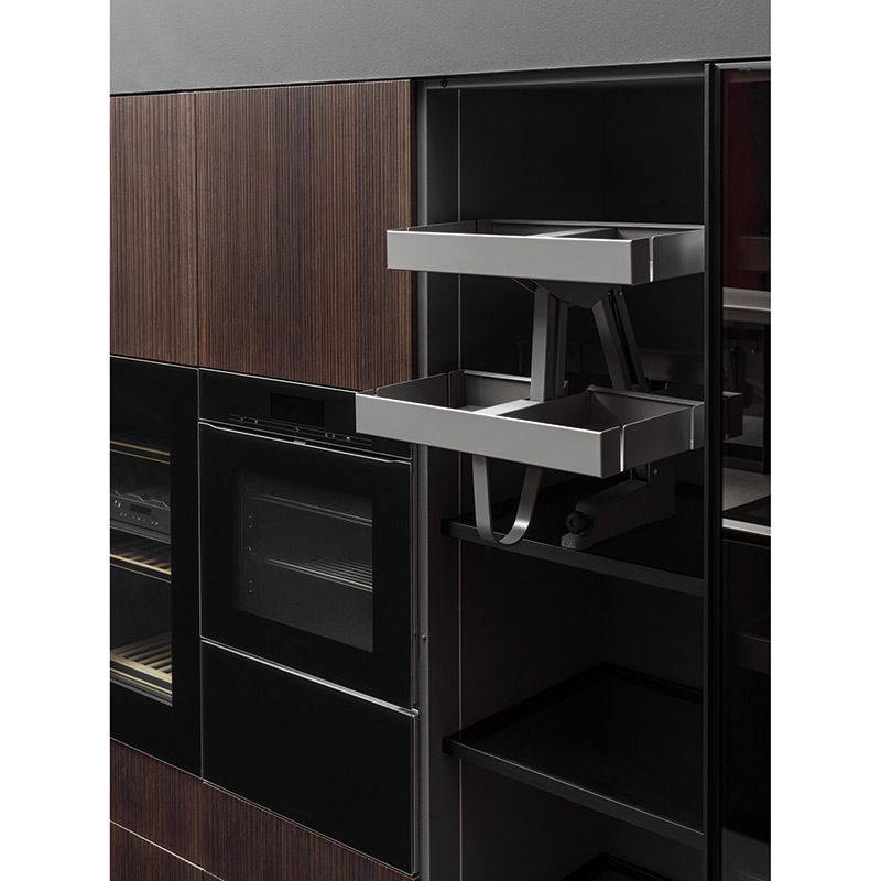 Etagère escamotable Karlo 2 niveaux, largeur caisson 600mm